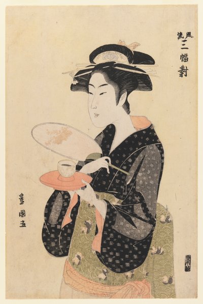 The Tea House Beauty, from series Furyu Sanpuku-tsui by Utagawa Toyokuni
